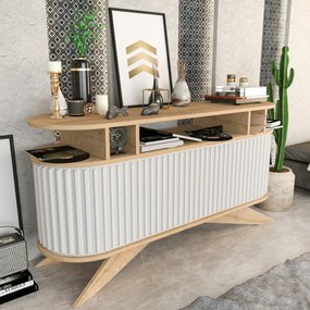 Stolik pomocniczy Stor Oak and White