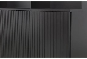 Czarny regał z litego drewna sosnowego 200x150 cm Gravure – WOOOD