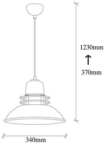 Czarna lampa wisząca Opviq lights Berceste, ø 34 cm