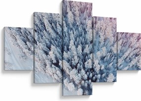 Obraz ośnieżonych drzew (125x70 cm)