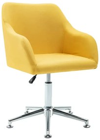 Żółty tapicerowany fotel obrotowy do biura - Asturix