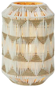 Lampa stołowa w naturalnym kolorze z jutowo-tekstylnym kloszem (wysokość 35 cm) Ano – Markslöjd