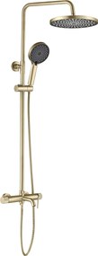 Zestaw natryskowy Rea Lungo Stripe Złoto Szczotkowane
