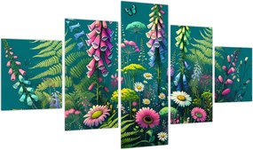 Obraz - Kwiaty łąkowe (125x70 cm)