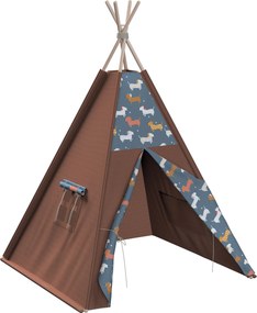 Tipi kolor niebieski tkanina wzorzysta