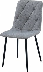 Szare krzesło LIBRA PLATINUM GREY z czarnymi nogami