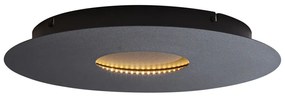 Nowoczesna lampa sufitowa czarna 40 cm z wbudowaną diodą LED z 3-stopniową regulacją ściemniania - Morning Nowoczesny Oswietlenie wewnetrzne