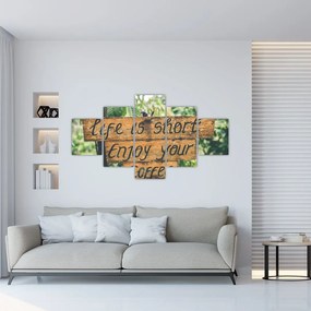 Obraz z wiadomością (125x70 cm)