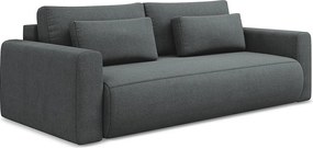 Kanapa 3-osobowa z funkcją spania - z tkaniny strukturalnej - szary - KAPUA