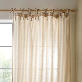 Beżowa zasłona 140x229 cm Zanzibar Woven Stripe – Pineapple Elephant