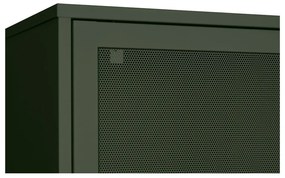 Ciemnozielona metalowa szafka z drzwiami przesuwnymi 90x180x40 cm Veep – Unique Furniture