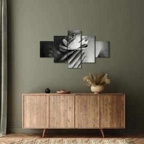 Obraz - Lotos w rękach Buddy (125x70 cm)