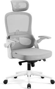 Ergonomiczny fotel do pracy w biurze Diablo V-Light, jasny szary