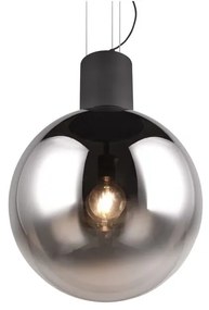 Czarna lampa wisząca LED ze szklanym kloszem ø 50 cm Cipallone – CINQUE