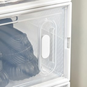 HOMCOM DIY Szafka na buty z 8 przegródkami plastikowa przezroczysta