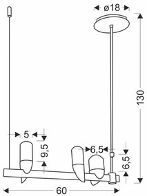 Lampa wisząca trzy ptaki - V033 Movissa 9X