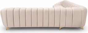 Narożnik z przeszyciami Verno 310 × 310 cm - nowoczesny duży narożnik w kształcie L do salonu