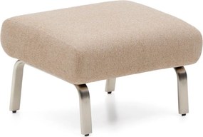 Jasnobrązowy podnóżek z tkaniny szenilowej Amsen – Kave Home