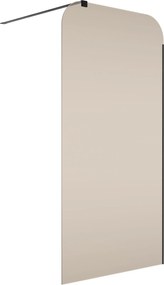 Ścianka prysznicowa WALK IN brązowa 8 mm MOLIS NATURE brown square MASSI I Różne rozmiary : Kolor profili kabiny - złoty, Szerokość ścianki - 70 cm, Typ montażu - WALK in FIX (Do ściany)