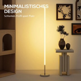 HOMCOM Lampa stojąca LED do salonu z regulowaną temperaturą barwową do sypialni i biura, 20 x 20 x 150 cm | Aosom PL