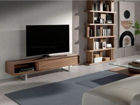 Stojak TV orzech i chromowana stal 3043 ANGEL CERDA