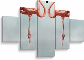 Obraz dwóch flamingów (125x70 cm)
