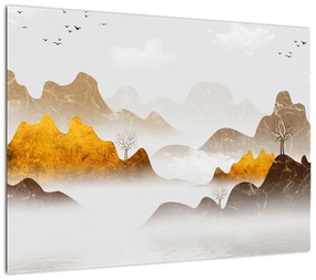 Obraz - Góry we mgle (70x50 cm)