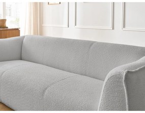 Jasnoszara sofa z materiału bouclé 242 cm Giorgia – Bobochic Paris