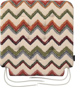 Poduszka na krzesło Olek kolor wielokolorowy tkanina strukturalna, wzorzysta