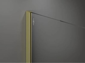 Mexen Kioto ścianka prysznicowa Walk-in 120 x 200 cm, transparent 8 mm, złota szczotkowana - 800-120-101-55-00