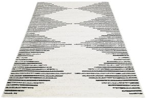 Prostokątny kremowy dywan w nowoczesny wzór C3-D74