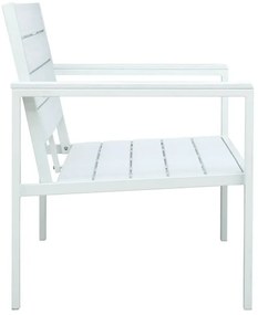 Biała ławka ogrodowa z oparciem G4-M66