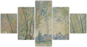 Obraz - Claude Monet, Woman Seated under the Willows, reprodukcje (125x70 cm)