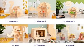 Drewniany regał dziecięcy telewizor A9-F66