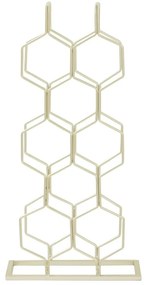 Metalowy regał na wino w kolorze złota liczba butelek 8 Yaxi – Premier Housewares