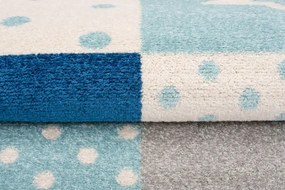 Niebieski dywan do pokoju dziecięcego C1-Z50