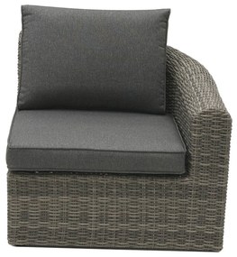 Rattanowy zestaw modułowy BORNEO LUXURY dla 5 osób (szary)