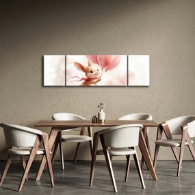 Obraz - Królik z balonami (170x50 cm)