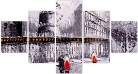 Obraz - Obraz olejny przedstawiający miasto II. (125x70 cm)