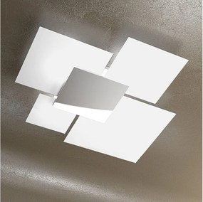 Nowoczesna lampa sufitowa 1088/90-BI Białe szkło 4xE27