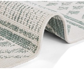 Zielono-kremowy chodnik odpowiedni na zewnątrz NORTHRUGS Biri, 80x250 cm