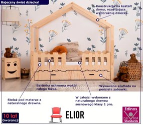 Łóżko dziecięce domek z szufladą - Timona 5X