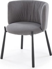 Krzesło tapicerowane K531 VELVET szare