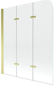 Mexen Felix parawan nawannowy 3-skrzydłowy 120 x 140 cm, transparent, złoty - 890-120-003-50-00