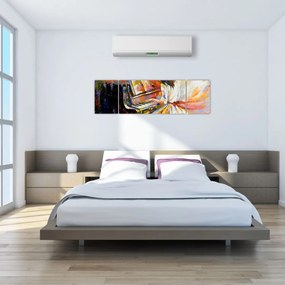 Obraz - Kobieta grająca na pianinie (170x50 cm)