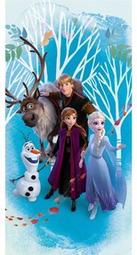 Niebieski bawełniany ręcznik dziecięcy 70x140 cm Frozen "Blue" – Jerry Fabrics