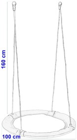 Huśtawka dziecięca do ogrodu bocianie gniazdo 100 cm - Tevis