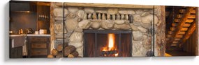 Obraz kominka (170x50 cm)