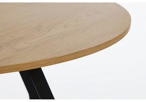 Okrągły stolik z blatem w dekorze dębu ø 80 cm Cesura – Unique Furniture