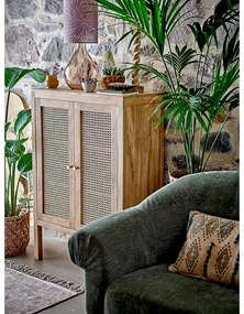 Brązowa lampa stołowa z tekstylnym kloszem (wysokość 65 cm) Leni – Bloomingville